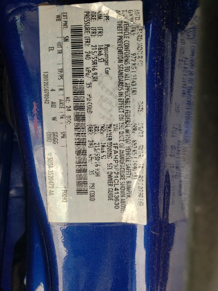 1FAHP3F21CL413630 2012 Ford Focus Se