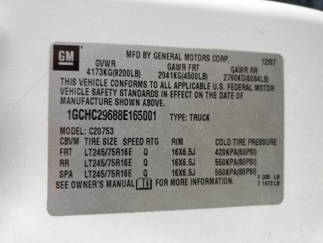 2008 Chevrolet Silverado C2500 Heavy Duty VIN: 1GCHC29688E165001 Lot: 60287924