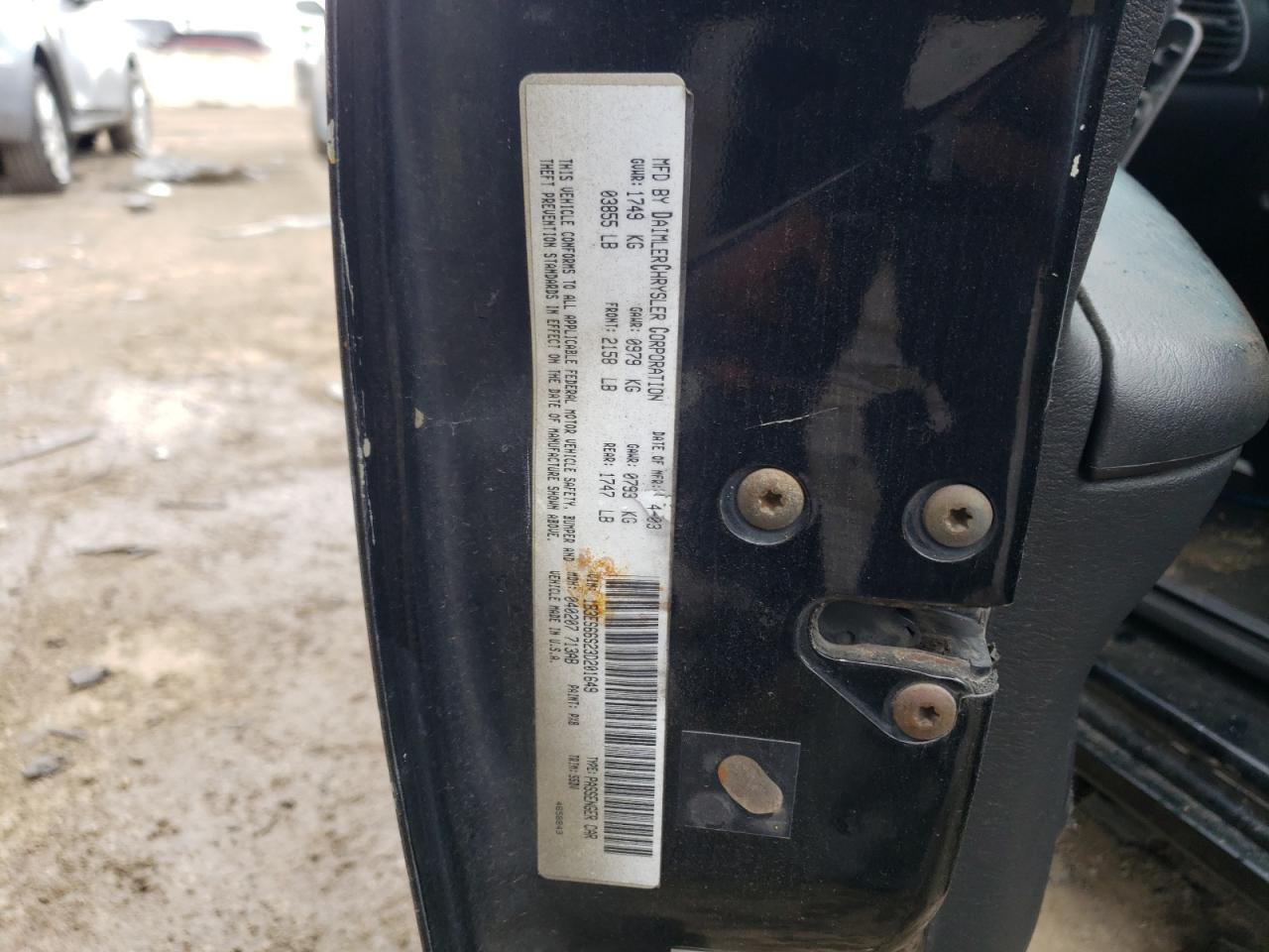 1B3ES66S23D201649 2003 Dodge Neon Srt-4