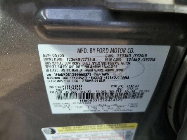 1FMDK05125GA68372 2005 Ford Freestyle Sel