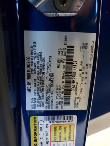 2017 FORD FUSION TIT - 3FA6P0K99HR118132