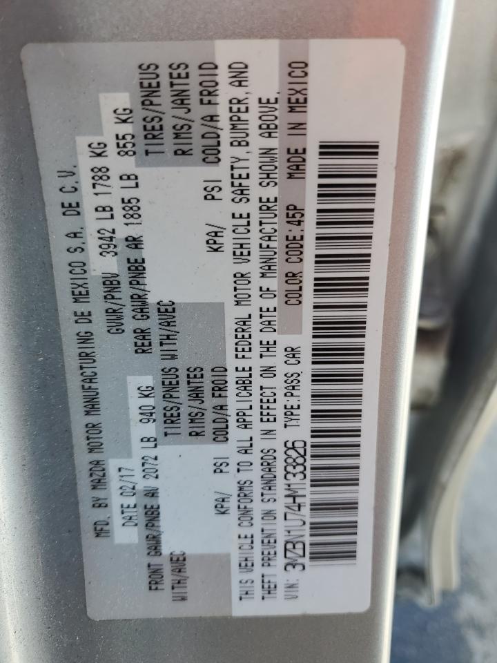 3MZBN1U74HM133826 2017 Mazda 3 Sport