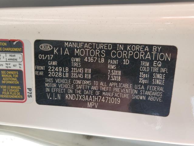 2017 Kia Soul ! VIN: KNDJX3AA1H7471019 Lot: 57475484