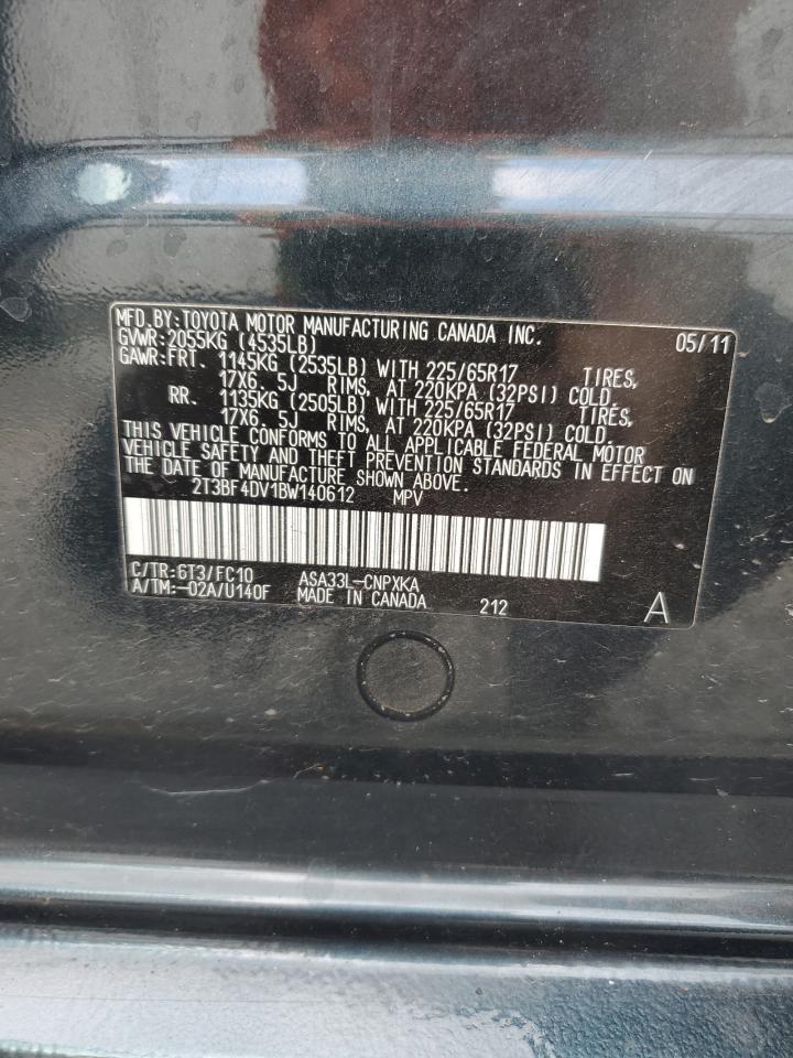 2T3BF4DV1BW140612 2011 Toyota Rav4