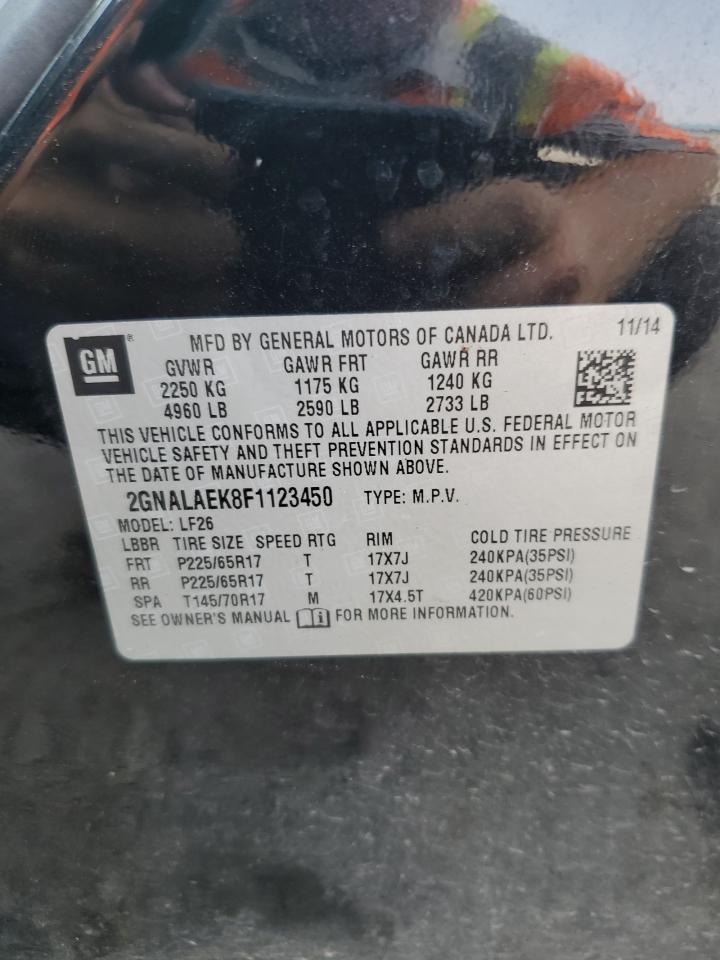 2GNALAEK8F1123450 2015 Chevrolet Equinox Ls