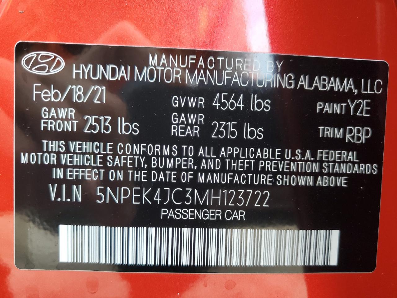 5NPEK4JC3MH123722 2021 Hyundai Sonata N Line