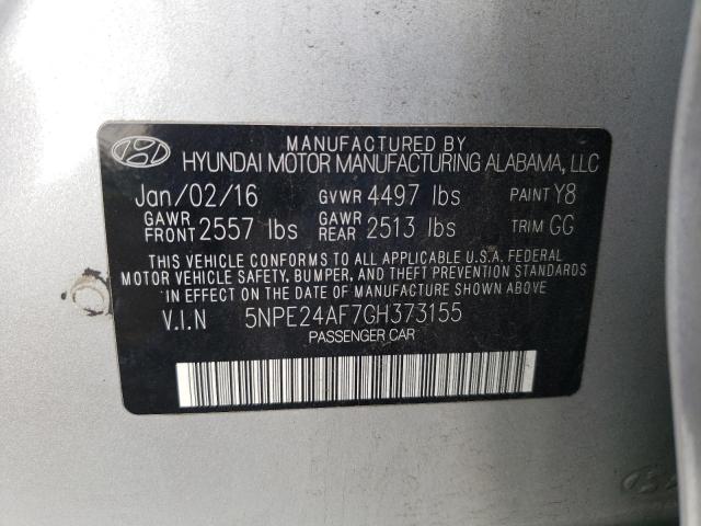 2016 Hyundai Sonata Se VIN: 5NPE24AF7GH373155 Lot: 59096594