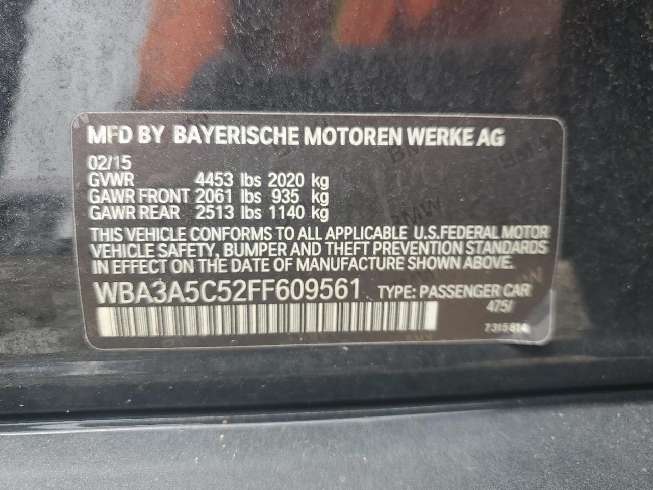 WBA3A5C52FF609561 2015 BMW 328 I