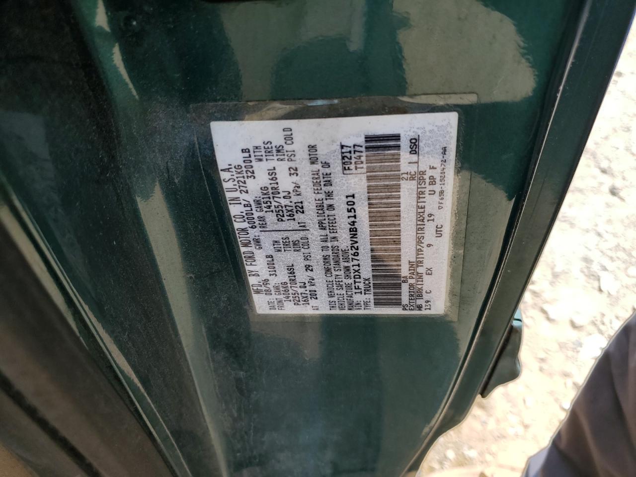 1FTDX1762VNB41501 1997 Ford F150