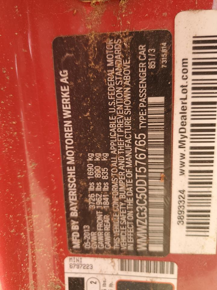 WMWZG3C50DT576765 2013 Mini Cooper S Clubman