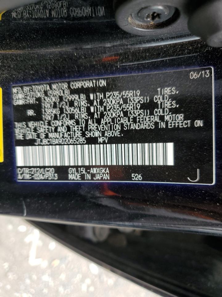 JTJBC1BA9D2065285 2013 Lexus Rx 450