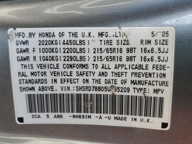 2005 Honda Cr-V Ex VIN: SHSRD78805U335209 Lot: 57626504