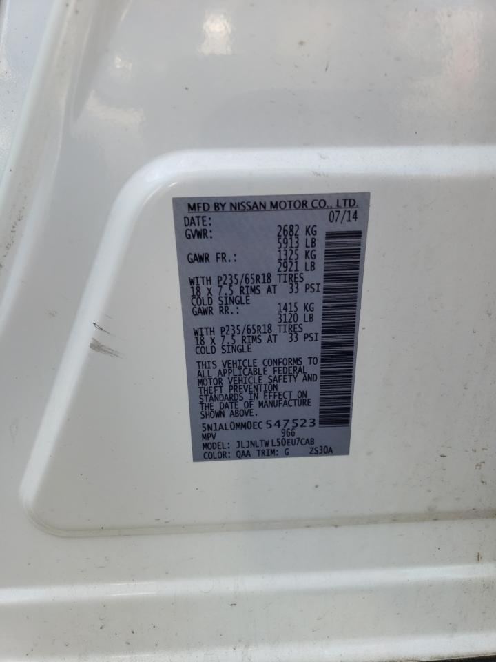 5N1AL0MM0EC547523 2014 Infiniti Qx60