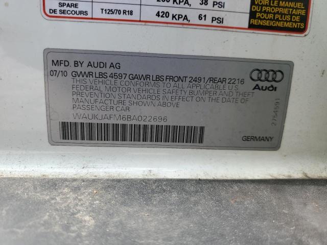 2011 Audi A3 Premium Plus VIN: WAUKJAFM6BA022696 Lot: 59145464