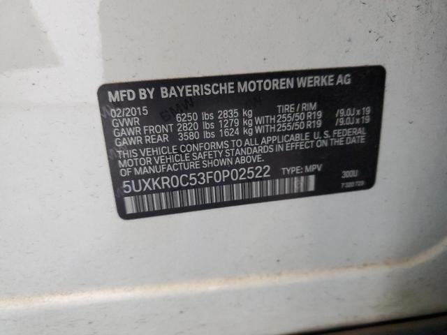 VIN 5UXKR0C53F0P02522 2015 BMW X5, Xdrive35I no.13