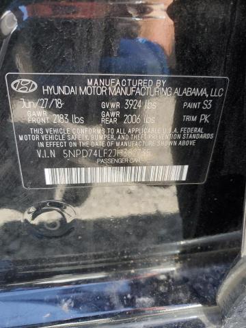 5NPD74LF2JH382735 2018 HYUNDAI ELANTRA - Image 12