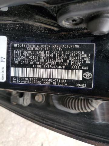 VIN 4T1BF1FK5FU074078 2015 Toyota Camry, LE no.12