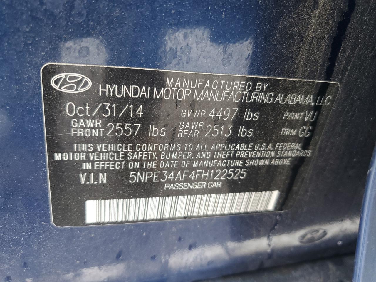 5NPE34AF4FH122525 2015 Hyundai Sonata Sport