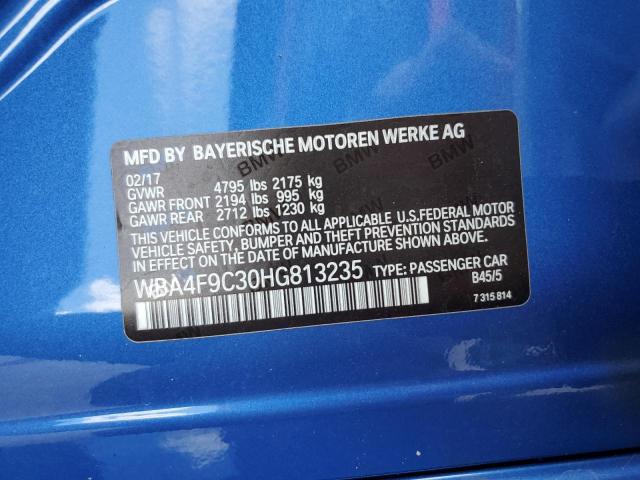 VIN WBA4F9C30HG813235 2017 BMW 4 Series, 430XI Gran... no.13