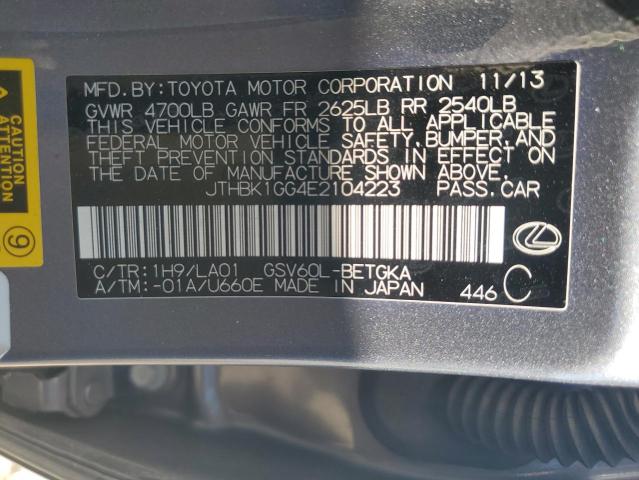 2014 Lexus Es 350 VIN: JTHBK1GG4E2104223 Lot: 58821284