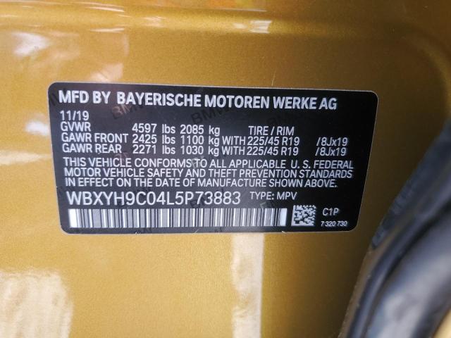 VIN WBXYH9C04L5P73883 2020 BMW X2, Sdrive28I no.13