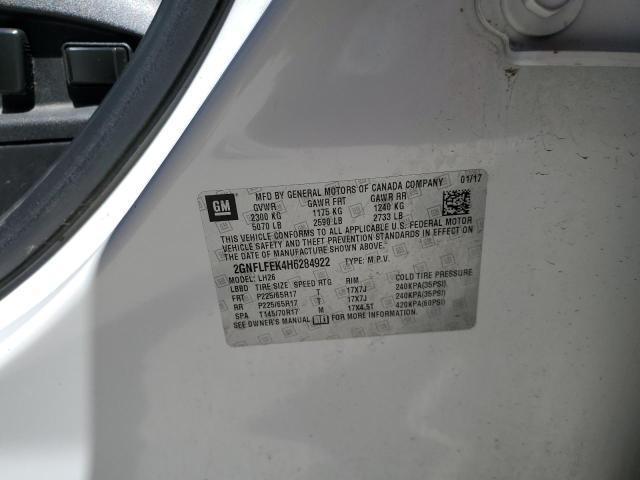 2017 CHEVROLET EQUINOX LT - 2GNFLFEK4H6284922
