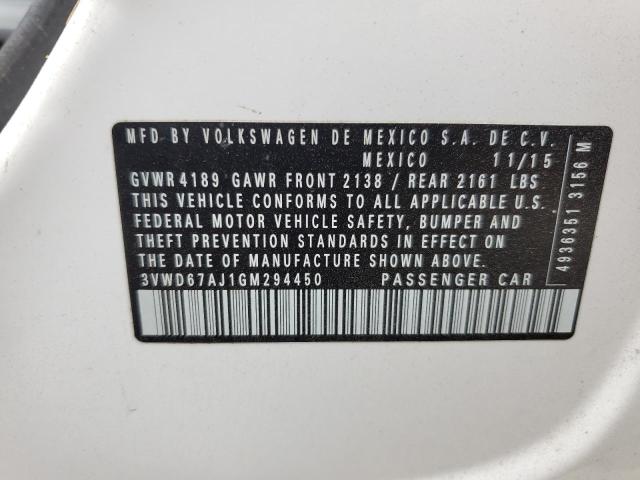 2016 Volkswagen Jetta Se VIN: 3VWD67AJ1GM294450 Lot: 61098714