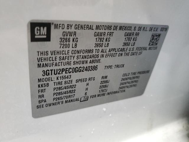 2016 GMC SIERRA K15 - 3GTU2PEC0GG240386