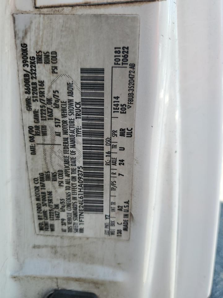 1FTNE24L61HA09375 2001 Ford Econoline E250 Van