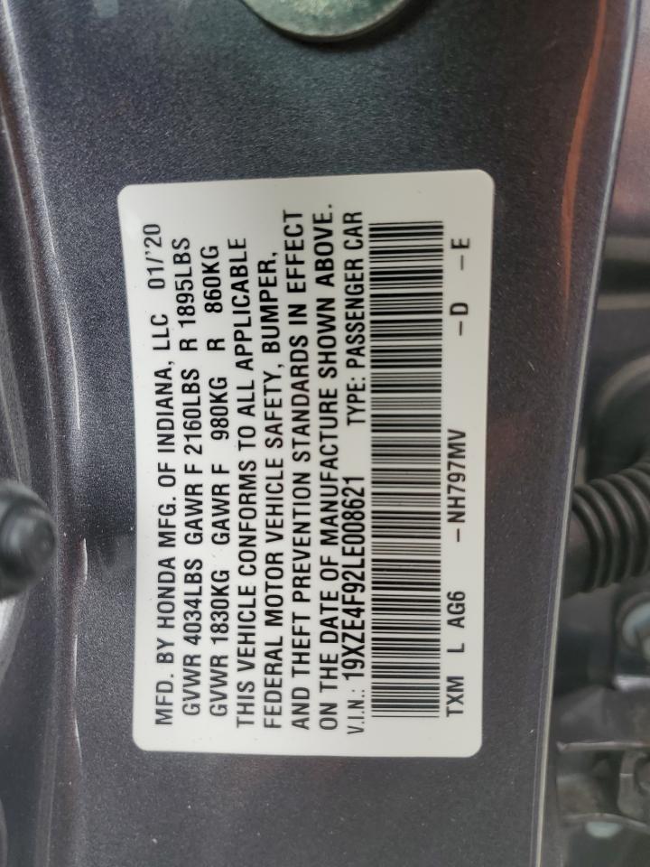 19XZE4F92LE008621 2020 Honda Insight Touring