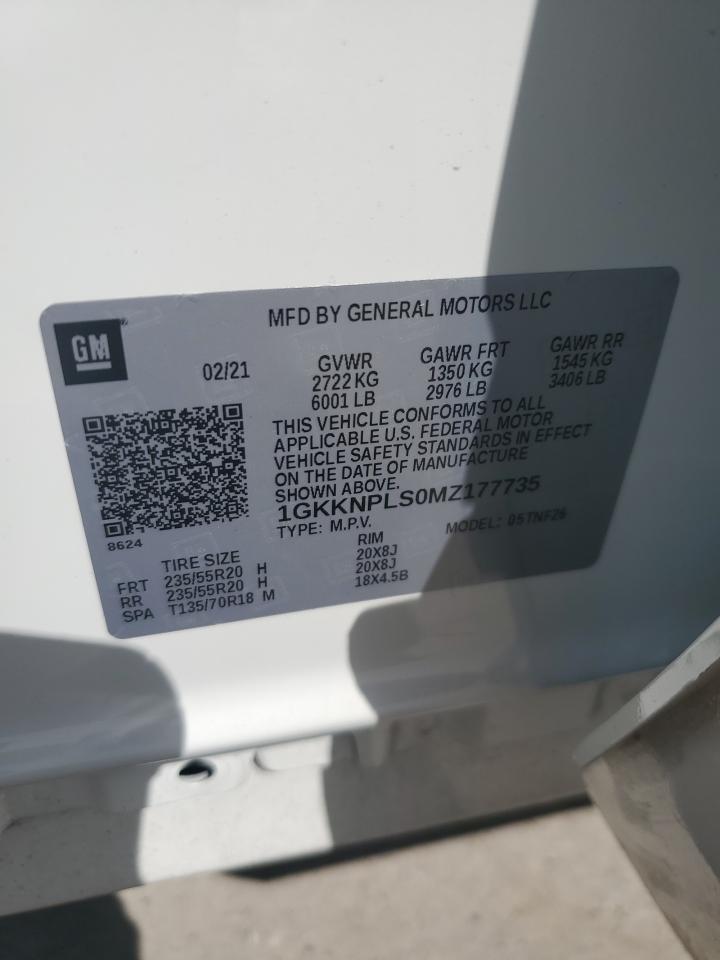 1GKKNPLS0MZ177735 2021 GMC Acadia Denali