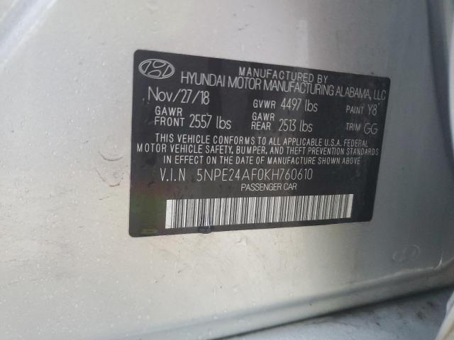 2019 HYUNDAI SONATA SE - 5NPE24AF0KH760610