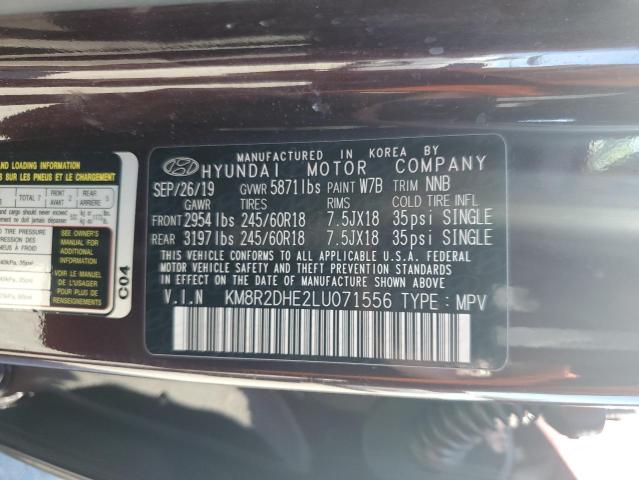 2020 Hyundai Palisade Sel VIN: KM8R2DHE2LU071556 Lot: 58415544