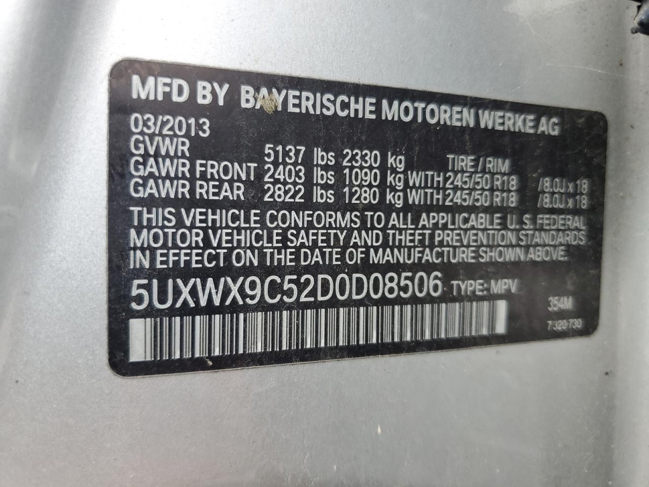 5UXWX9C52D0D08506 2013 BMW X3 xDrive28I