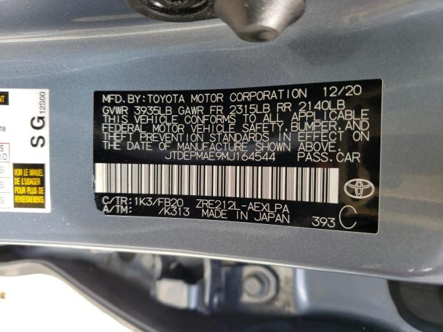 2021 TOYOTA COROLLA LE - JTDEPMAE9MJ164544