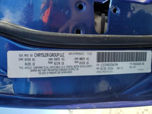 2014 Dodge Dart Sxt VIN: 1C3CDFBB3ED867996 Lot: 57076494