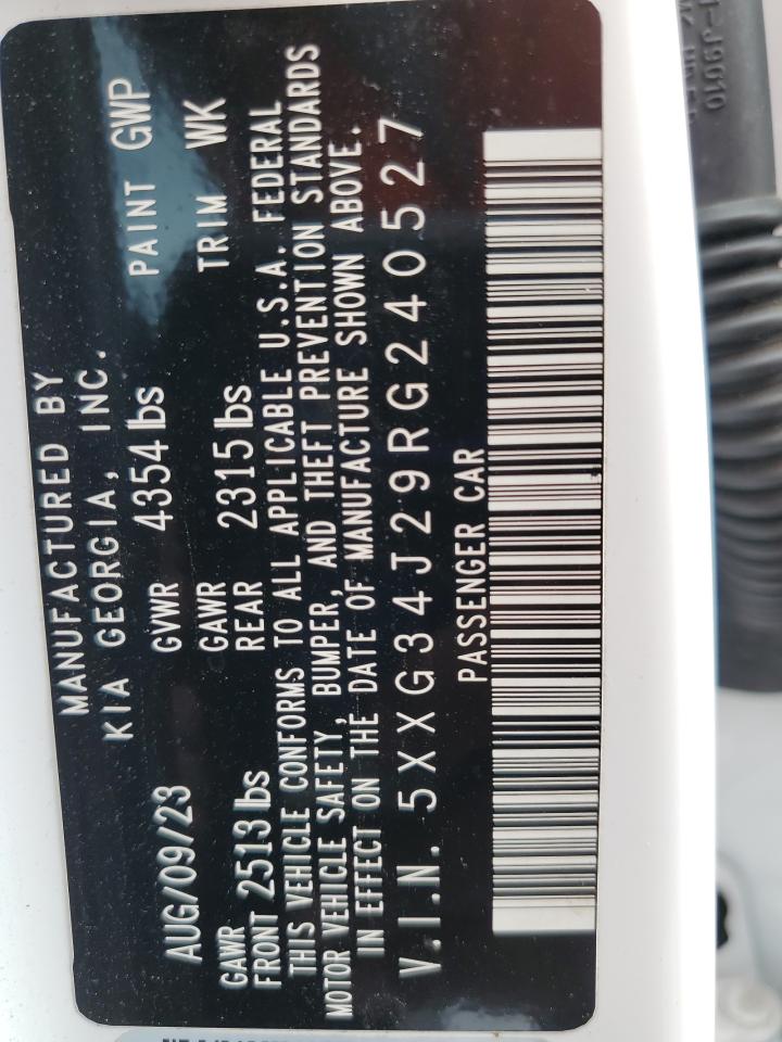 5XXG34J29RG240527 2024 Kia K5 Ex