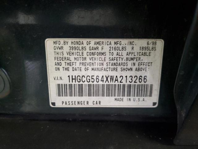 1HGCG564XWA213266 1998 Honda Accord Lx