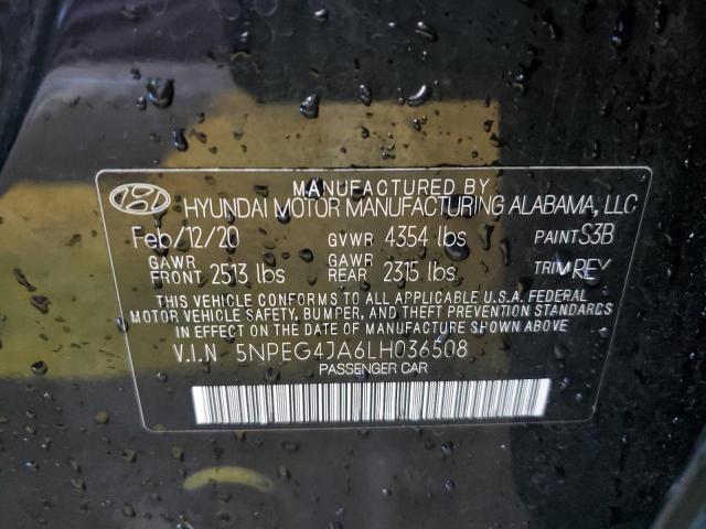2020 Hyundai Sonata Se VIN: 5NPEG4JA6LH036508 Lot: 61169124