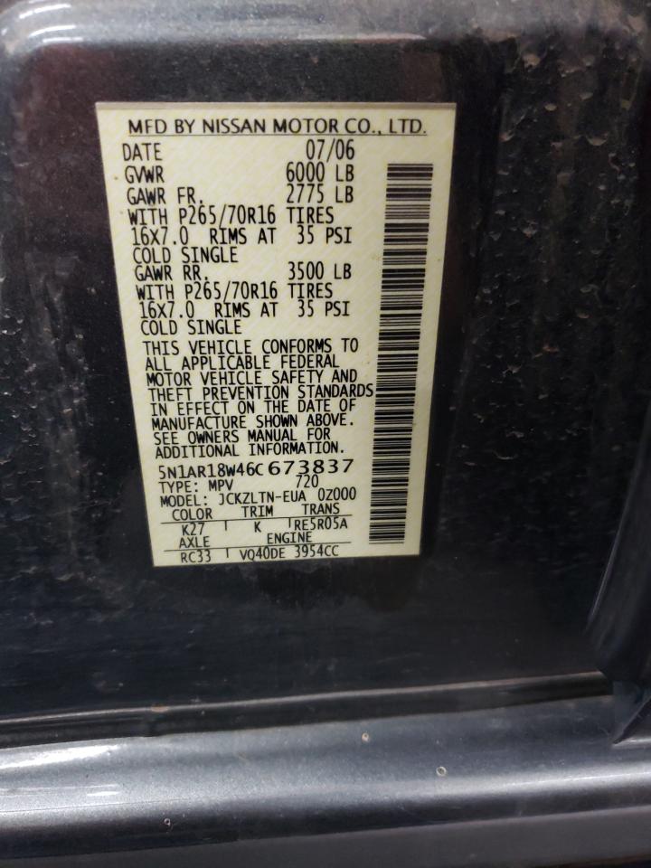 5N1AR18W46C673837 2006 Nissan Pathfinder Le