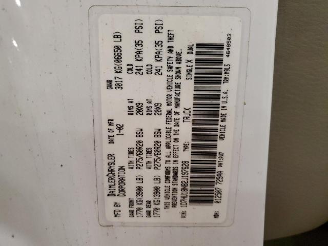2002 Dodge Ram 1500 VIN: 1D7HU18N82J197628 Lot: 59190544