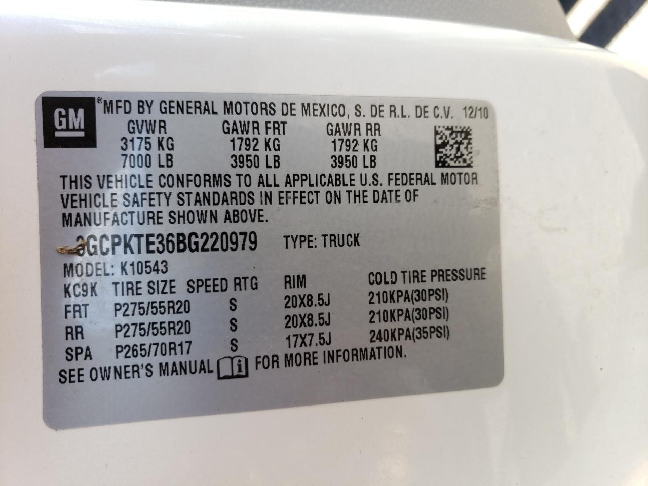 3GCPKTE36BG220979 2011 Chevrolet Silverado K1500 Ltz