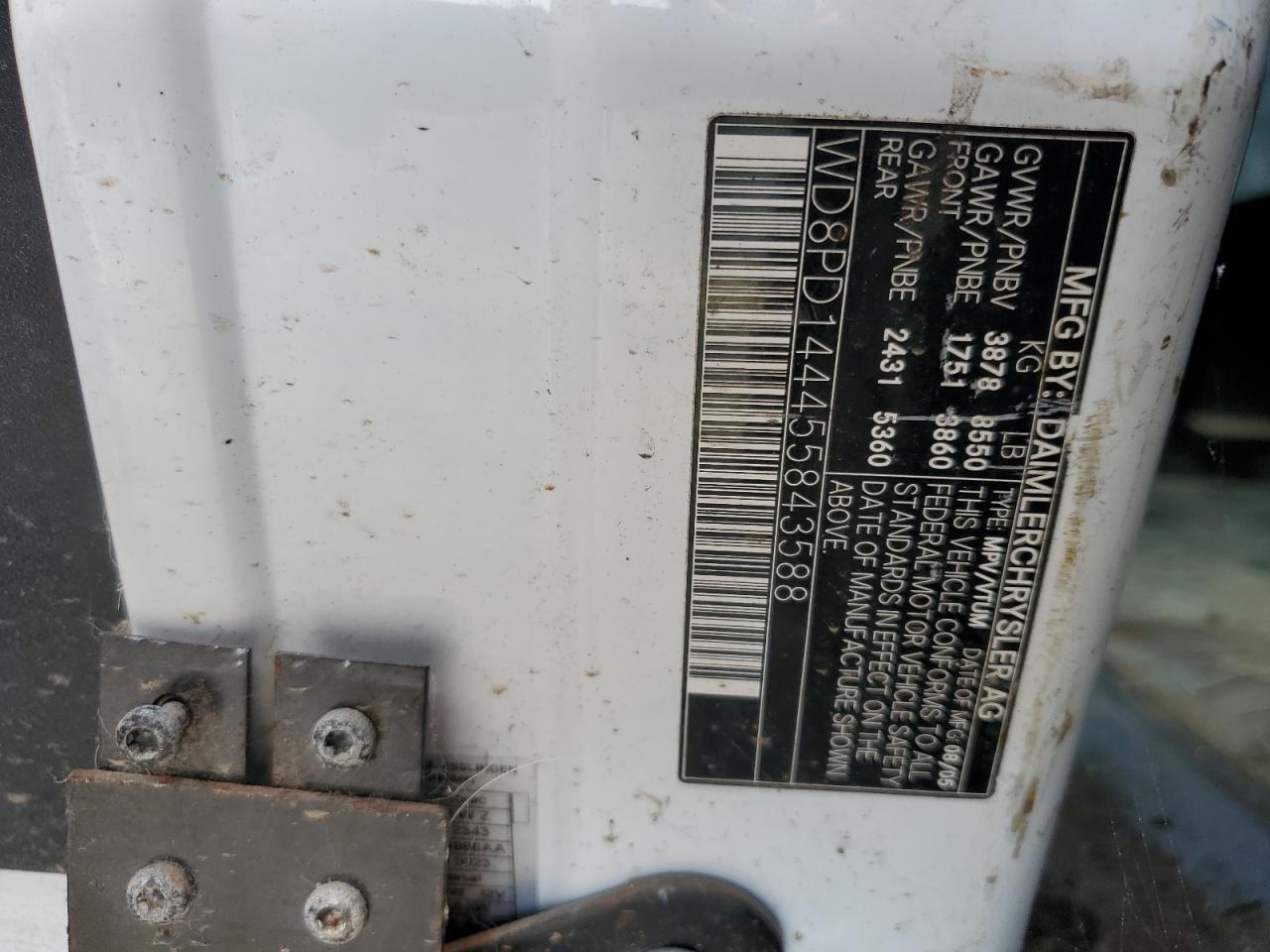 WD8PD144455843588 2005 Dodge Sprinter 2500