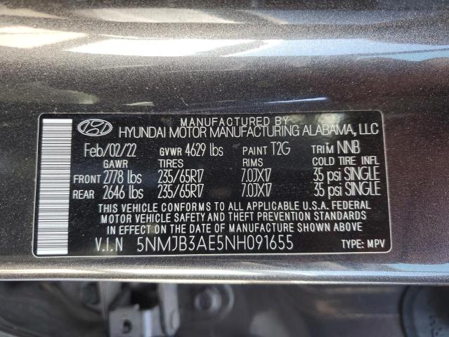 5NMJB3AE5NH091655 2022 HYUNDAI TUCSON - Image 13