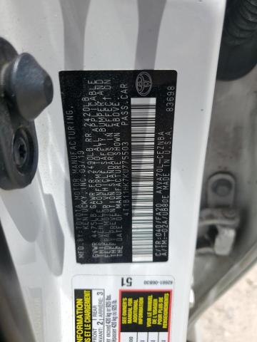 VIN 4T1B11HK7KU775503 2019 Toyota Camry, L no.12