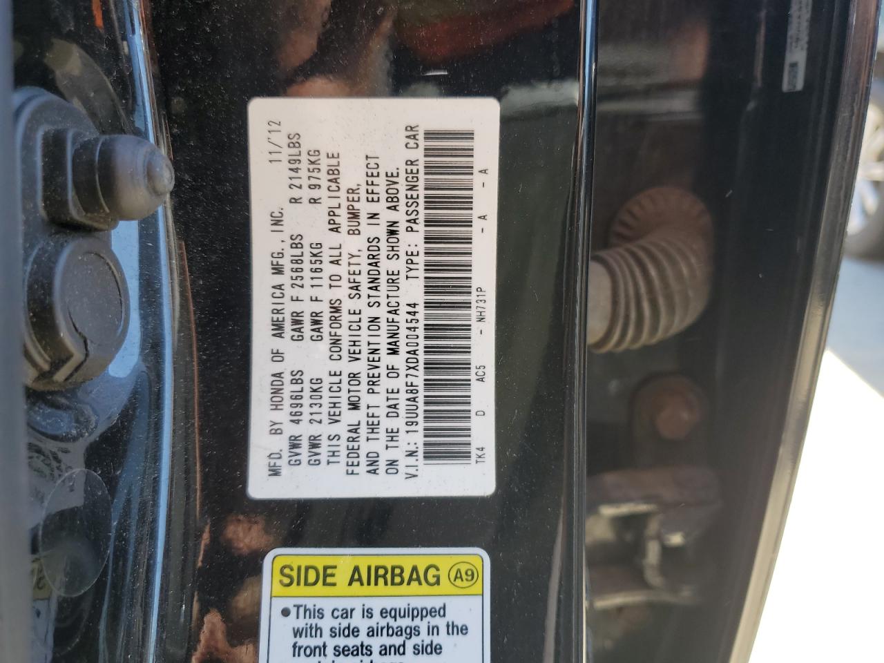 19UUA8F7XDA004544 2013 Acura Tl Advance