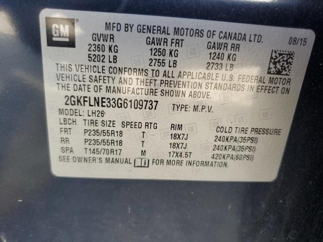 2016 GMC TERRAIN SL - 2GKFLNE33G6109737