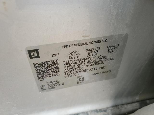 2018 CADILLAC XT5 - 1GYKNARS1JZ184361