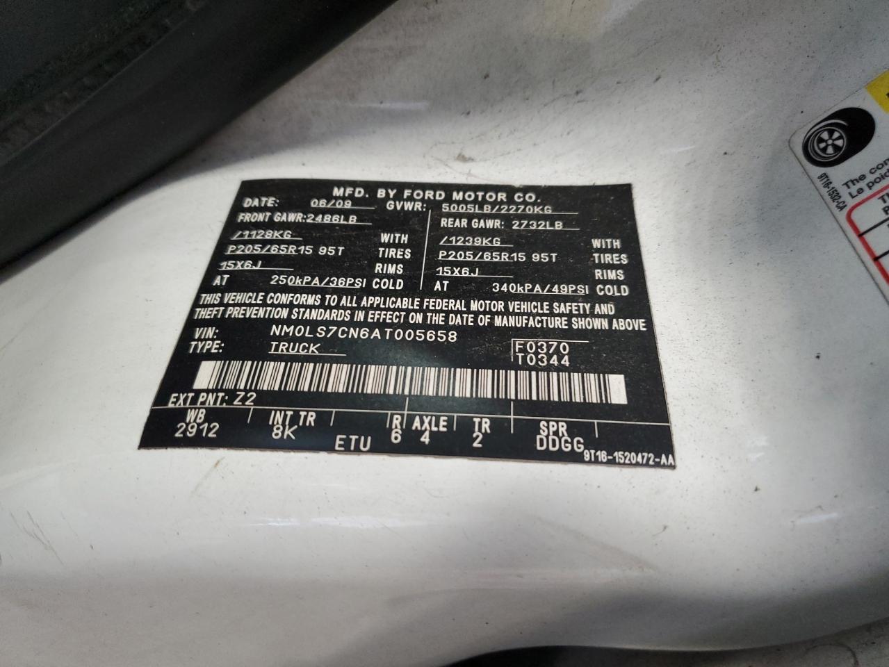 NM0LS7CN6AT005658 2010 Ford Transit Connect Xl