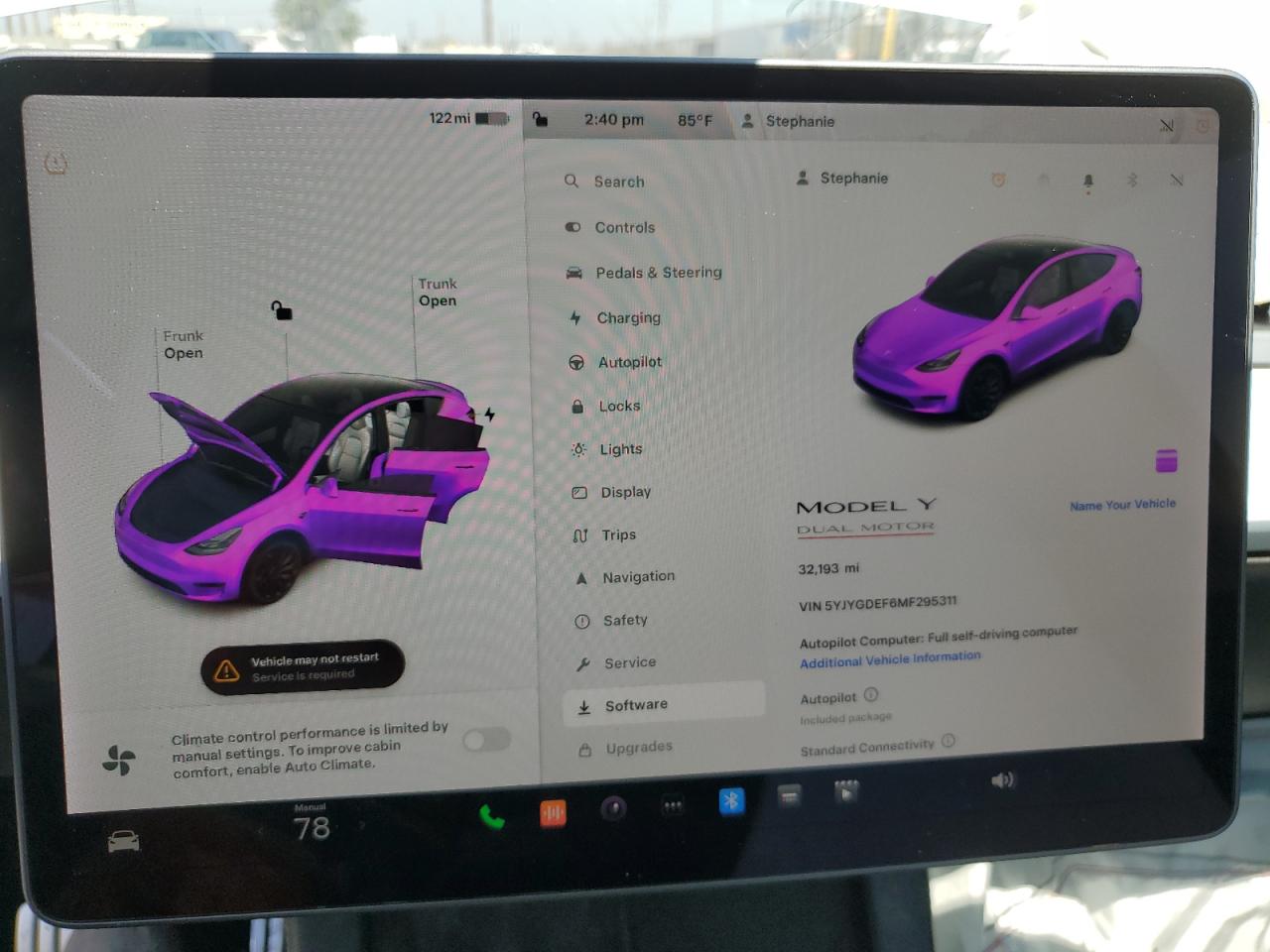 2021 Tesla Model Y vin: 5YJYGDEF6MF295311